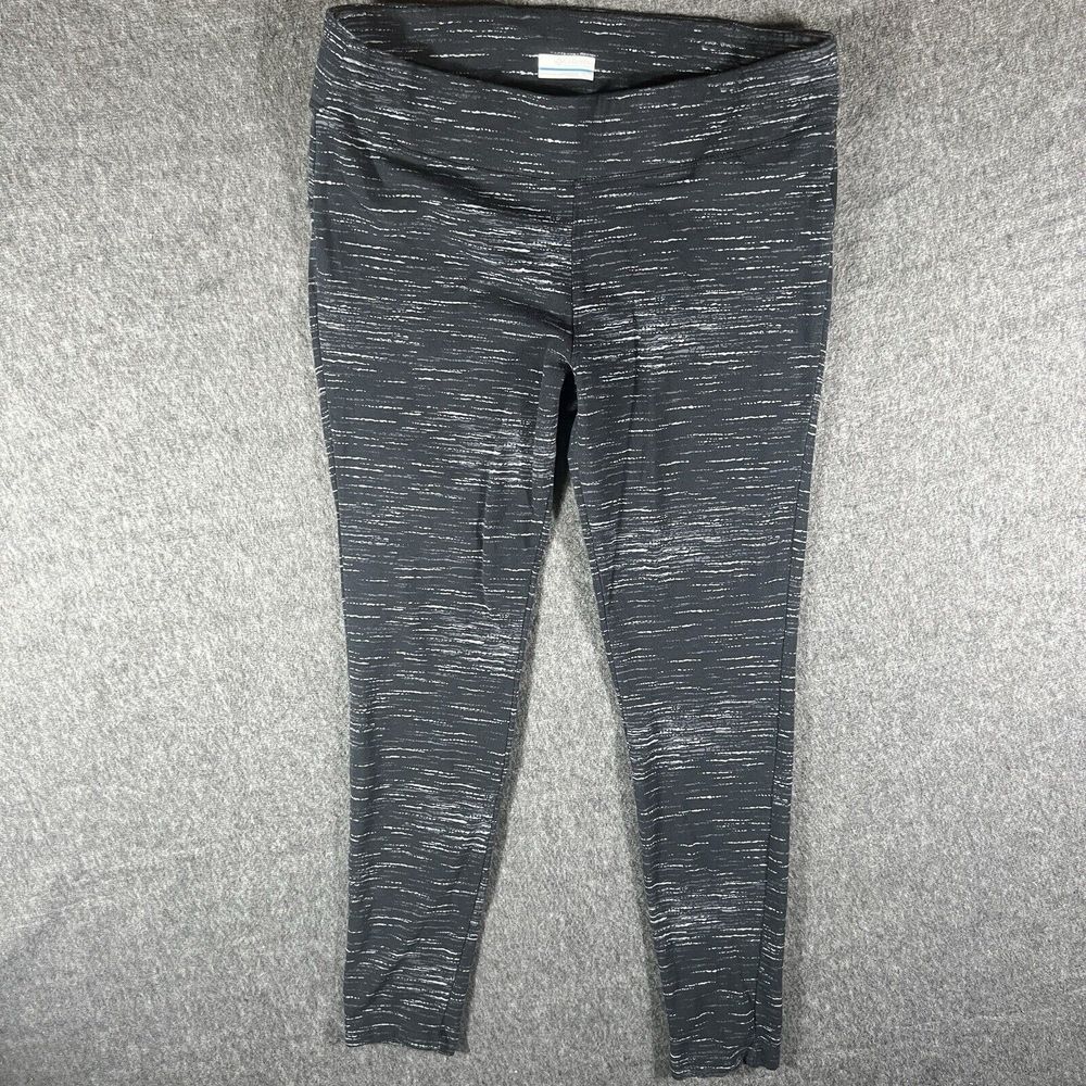 Columbia Sweatpants Womens Size XL Black Tapered Cotton Blend